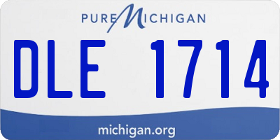MI license plate DLE1714