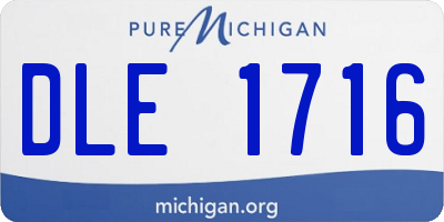 MI license plate DLE1716