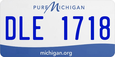 MI license plate DLE1718