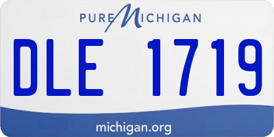 MI license plate DLE1719