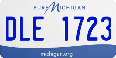MI license plate DLE1723