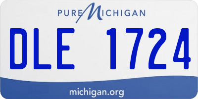 MI license plate DLE1724
