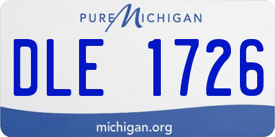 MI license plate DLE1726