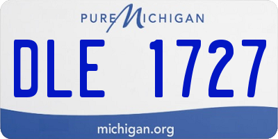 MI license plate DLE1727