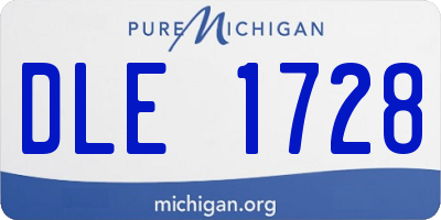 MI license plate DLE1728