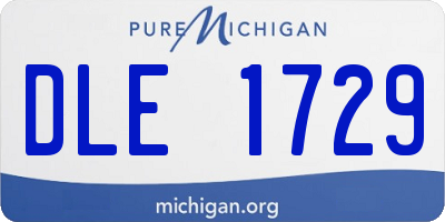 MI license plate DLE1729