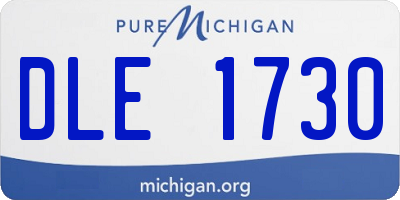MI license plate DLE1730