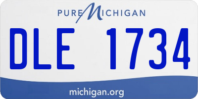 MI license plate DLE1734