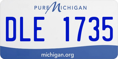 MI license plate DLE1735