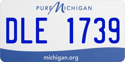 MI license plate DLE1739