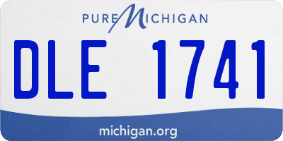 MI license plate DLE1741