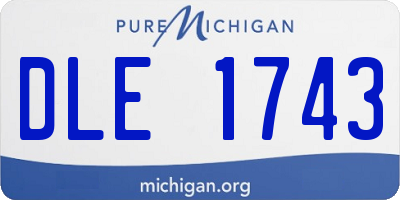 MI license plate DLE1743