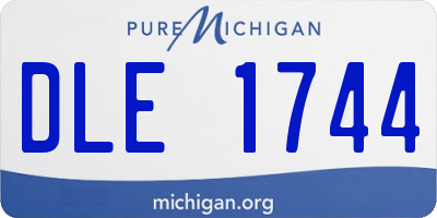 MI license plate DLE1744