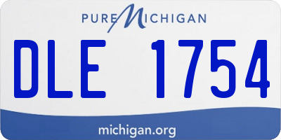 MI license plate DLE1754