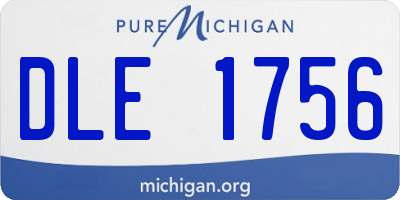 MI license plate DLE1756
