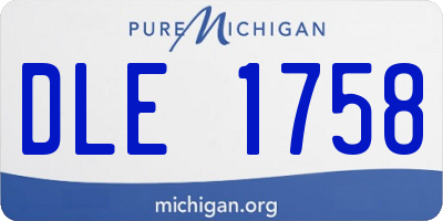 MI license plate DLE1758
