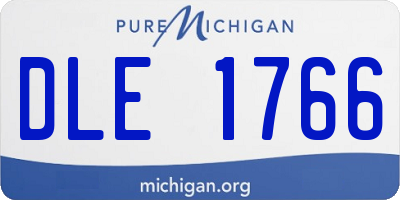 MI license plate DLE1766