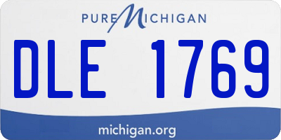 MI license plate DLE1769