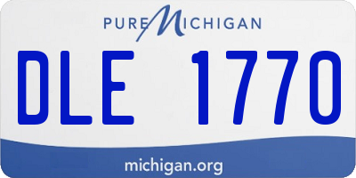 MI license plate DLE1770