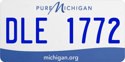 MI license plate DLE1772