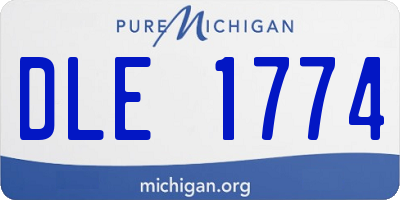 MI license plate DLE1774