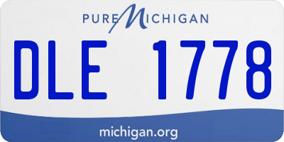 MI license plate DLE1778