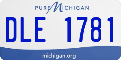MI license plate DLE1781
