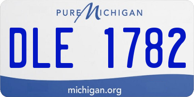 MI license plate DLE1782