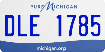 MI license plate DLE1785