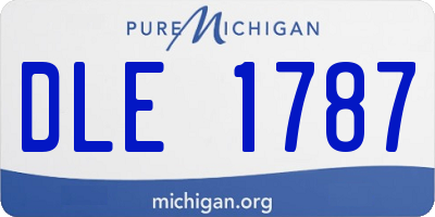 MI license plate DLE1787
