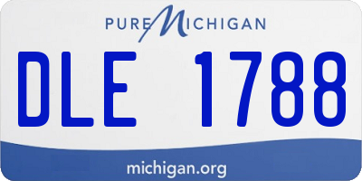 MI license plate DLE1788