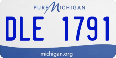 MI license plate DLE1791