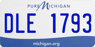 MI license plate DLE1793