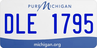 MI license plate DLE1795