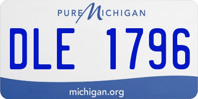 MI license plate DLE1796