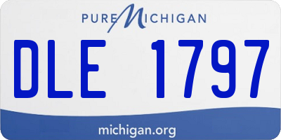 MI license plate DLE1797