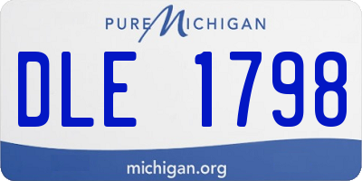 MI license plate DLE1798