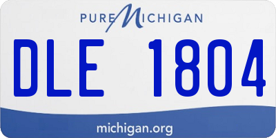 MI license plate DLE1804