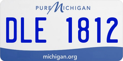 MI license plate DLE1812