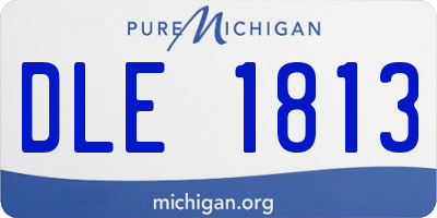 MI license plate DLE1813