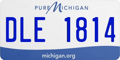 MI license plate DLE1814