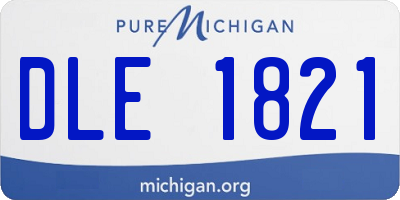 MI license plate DLE1821