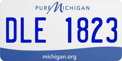 MI license plate DLE1823
