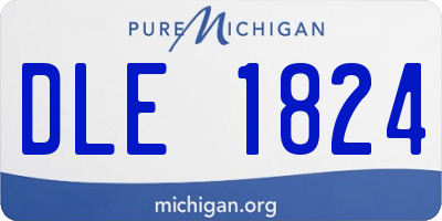 MI license plate DLE1824