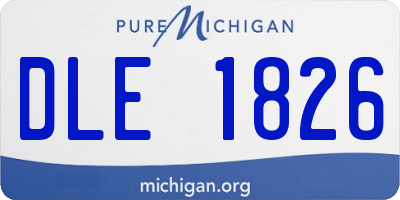 MI license plate DLE1826