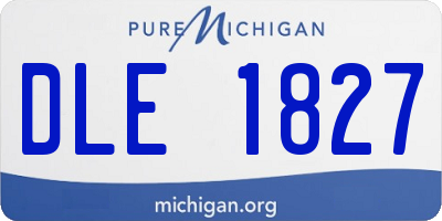 MI license plate DLE1827