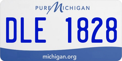 MI license plate DLE1828