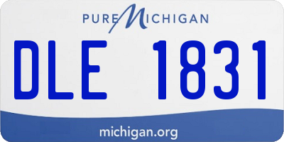 MI license plate DLE1831