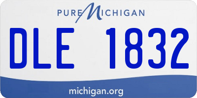 MI license plate DLE1832