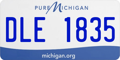 MI license plate DLE1835